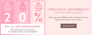 THREE YEAR ANNIVERSARY FLASH SALE - 20% OFF