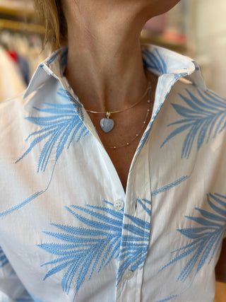 BLUE LEAF MINI DRESS