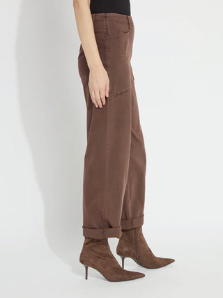 PENELOPE CURVED CUFFED DENIM