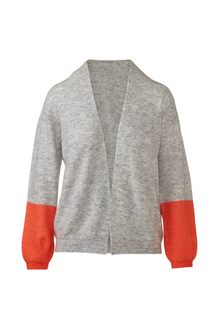 LOFTY COLORBLOCK CARDIGAN - FROST/APEROL