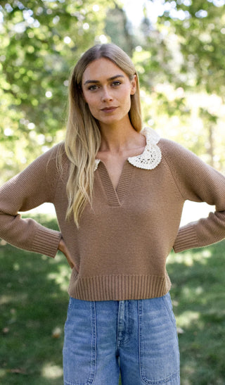 CROCHET COLLAR SWEATER