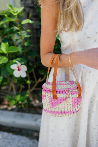 ROSA TUCKER BASKET PALM CITRON