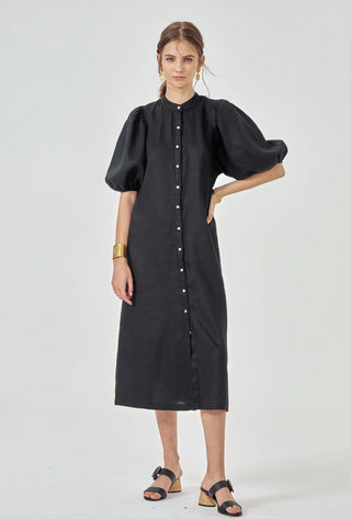BUBBLE LINEN DRESS
