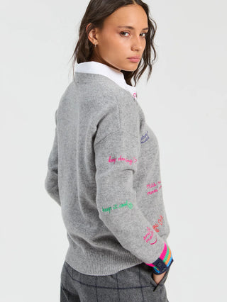 GREY WORDS SWEATER