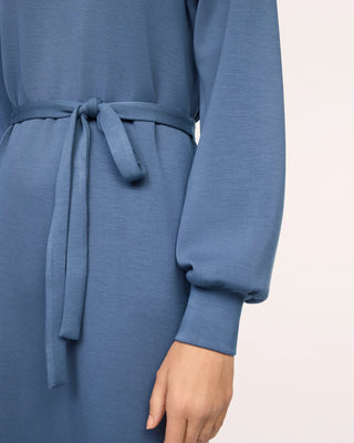 SPANX AIRESSENTIALS® LONG SLEEVE TIE-WAIST MAXI DRESS