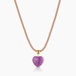 GEMMA PURPLE MICA HEART BAIL CHARM