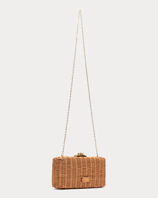 PEPPER CLUTCH WICKER W/METAL CHAIN HANDLE WICKER TOAST
