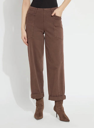 PENELOPE CURVED CUFFED DENIM