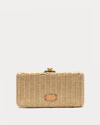 PEPPER CLUTCH WICKER W/ METAL CHAIN HANDLE WICKER GOLD