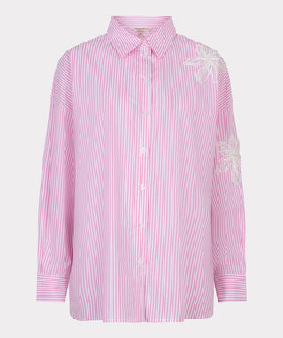 BLOUSE STRIPED FLOWER PATCH