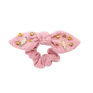 PINK TWEED NUTCRACKER SCRUNCHIE