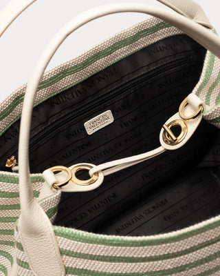 SWEET PEA RAFFIA STRIPE HANDBAG