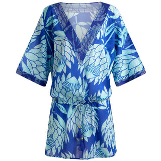 DROP WAIST V-NECK KAFTAN