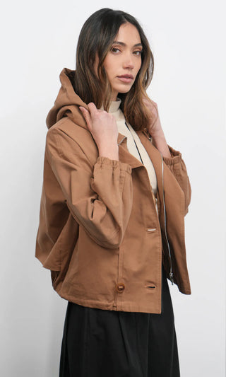 FELIX FUNNEL NECK HOODIE TWILL JACKET