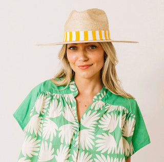 SUNSHINE CLUB PATCH W/ STRIPES PALM HAT