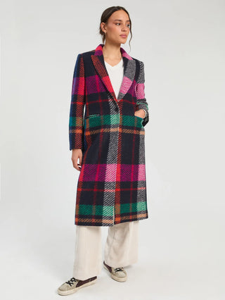 CHECK WOOL COAT