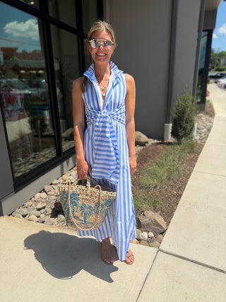 BACK WRAP MIDI DRESS