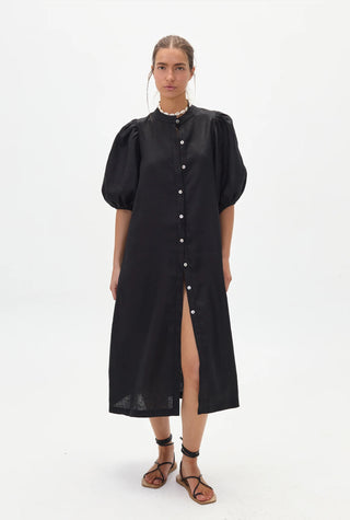 BUBBLE LINEN DRESS