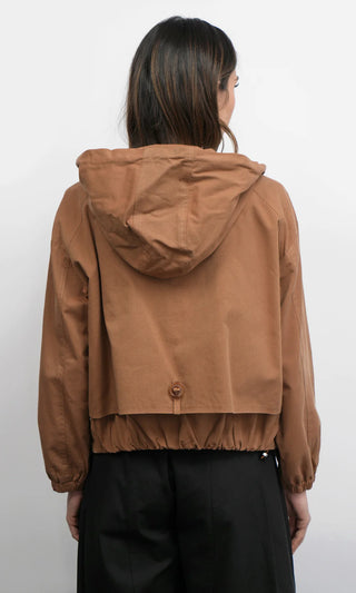 FELIX FUNNEL NECK HOODIE TWILL JACKET
