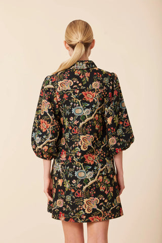 TAPESTRY FLORAL SLEEVE DRESS