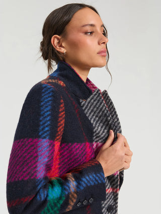 CHECK WOOL COAT