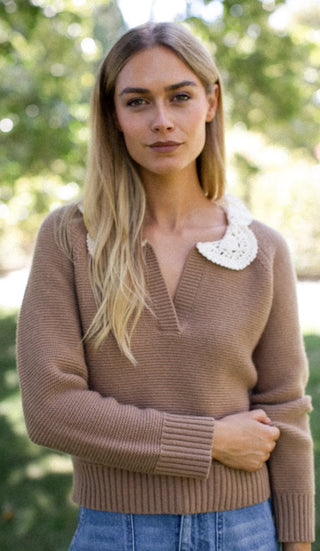CROCHET COLLAR SWEATER