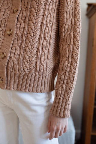 COTTON CABLE CARDI