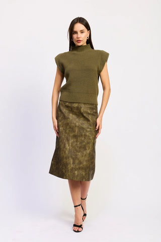 SHOULDER PAD SWEATER VEST