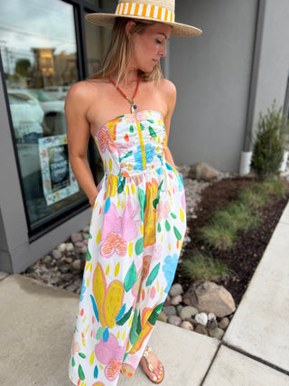 GATHERS TUBE DRESS