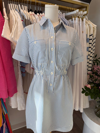 STRIPE DRESS BUTTON UP