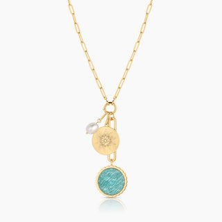 SOLARIO SUNDIAL AMAZONITE NECKLACE