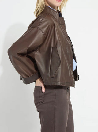 MINA OVERSIZED WASHED VEGAN LEATHER COAT