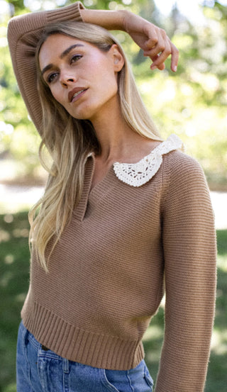 CROCHET COLLAR SWEATER