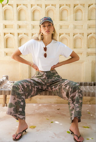 MOLLY PANT PRINTED LINEN