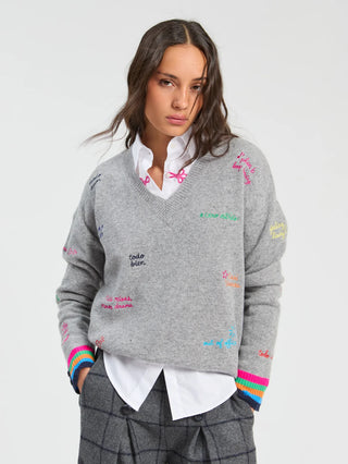 GREY WORDS SWEATER