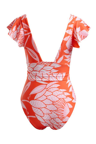 FLUTTER SLEEVE SWIMSUIT