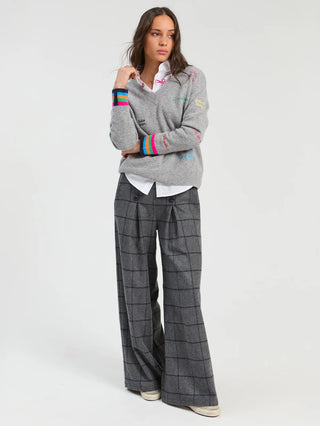 GREY WORDS SWEATER
