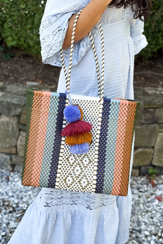 CLOUD SERENITY SAGE CITRON TOTE - MEDIUM