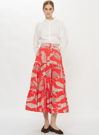 BUTTON FRONT SKIRT