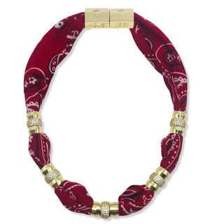 RED WARM WEATHER BANDANA NECKLACE