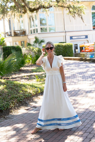 flutter sleeve white maxi dress NWT! LULU'S Eternal Bond White Satin Ruffled Flutter Sleeve Maxi DRESS XXS