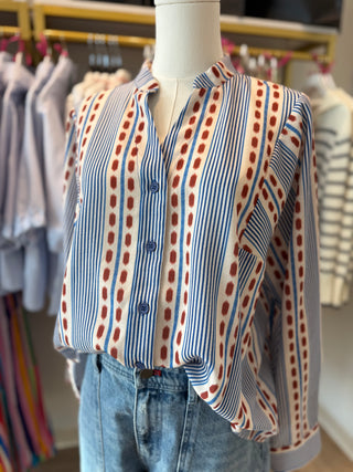 CONTRAST STRIPE SHIRT