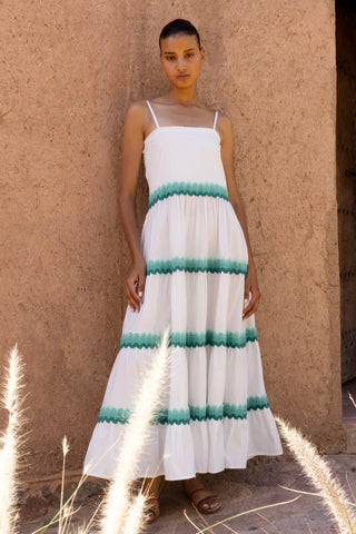 SMOCKED BACK MAXI DRESS