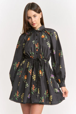 LOOP TRIM MINI SHIRT DRESS