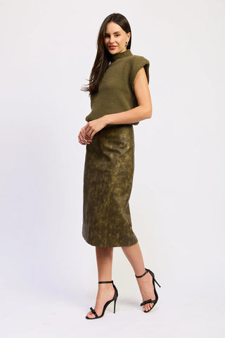 SHOULDER PAD SWEATER VEST