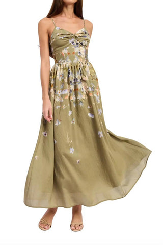 TWIST FRONT FLORAL MAXI