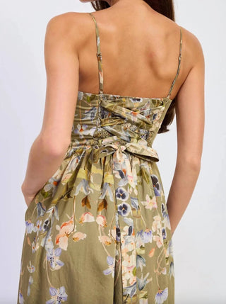 TWIST FRONT FLORAL MAXI
