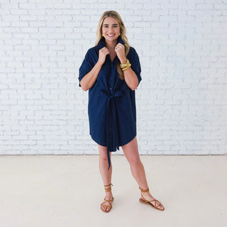 CHARLOTTE DRESS - NAVY