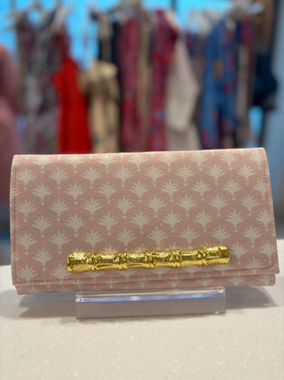 LIGHT PINK CROSSBODY WITH BAMBOO STICK