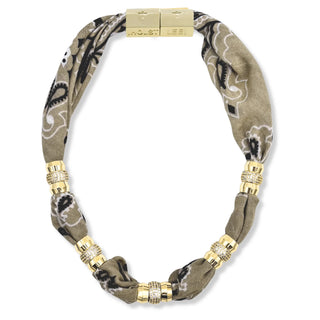 TAN WARM WEATHER BANDANA NECKLACE